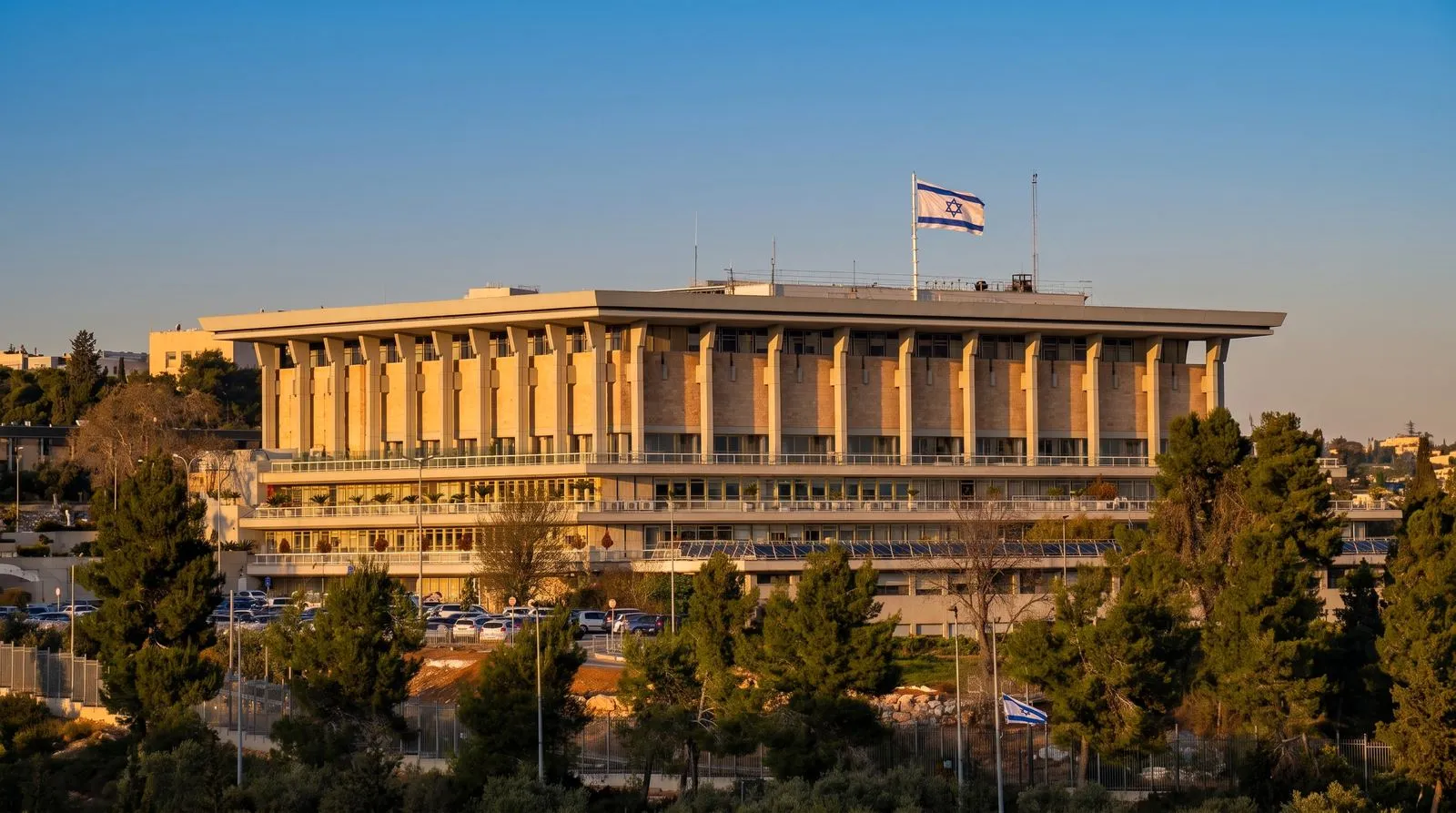 The Knesset in Jerusalem at golden hour