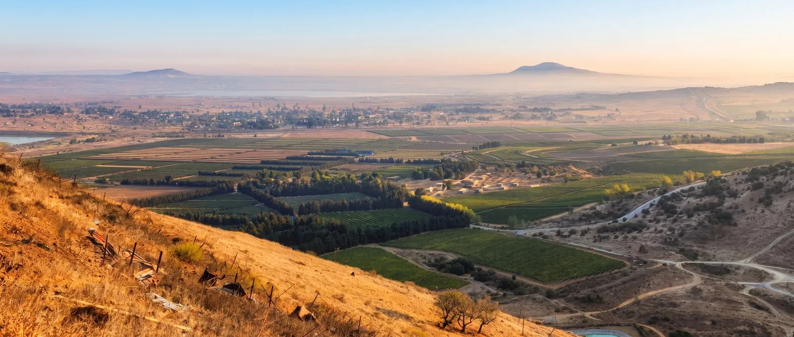 Dawn over the Golan Heights, seen from Mount Bental